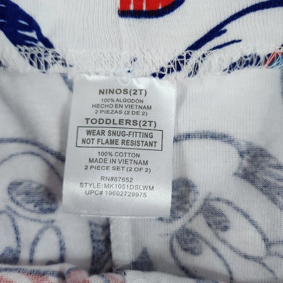 Disney Mickey & Minnie Mouse Toddler Pajamas set 2 pc 2T patriotic 12 mo baby - Picture 9 of 12